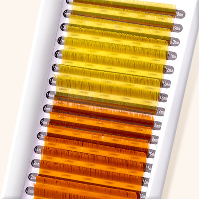 Tray of London Lash Yellow / Orange Lashes