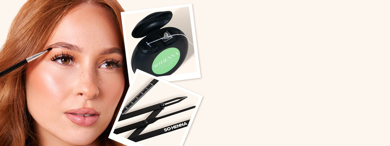 Henna Colored Thread So Henna Pre Inked Thread for brow mapping