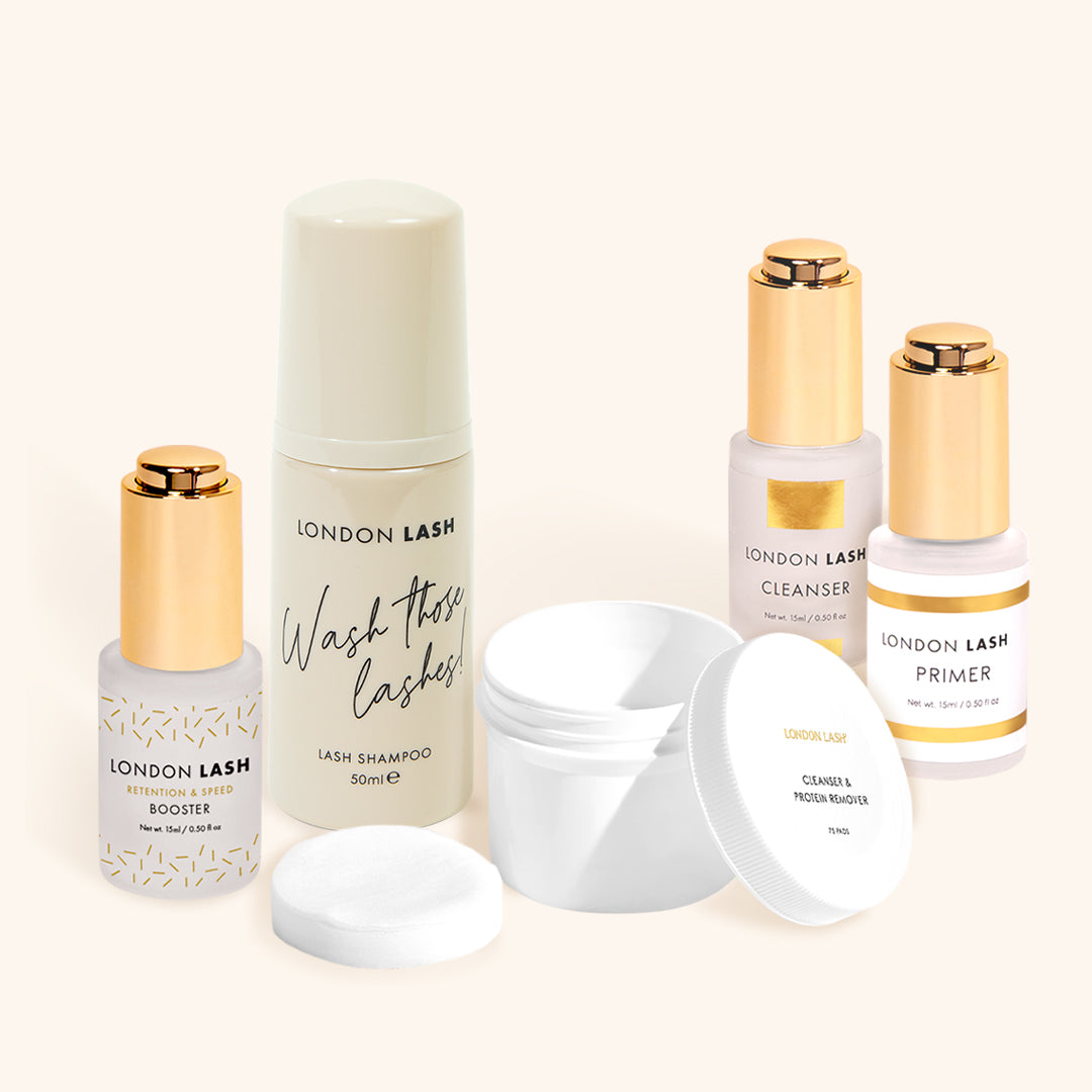 Pretreatment Bundle of Liquid Products for Eyelash Extensions