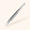 Silver Angled Isolation Tweezers for Eyelash Extensions