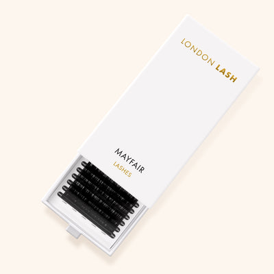Classic Mayfair Lashes in 0.18 in London Lash Tray and Box