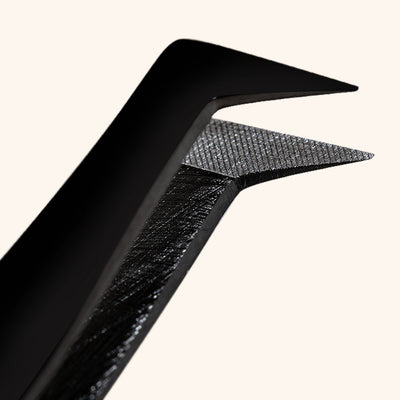 Close Up of Wide Tip Fiber Tip Eyelash Extensions Tweezers