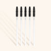 Silicone Mascara Wands in Black with White Handles