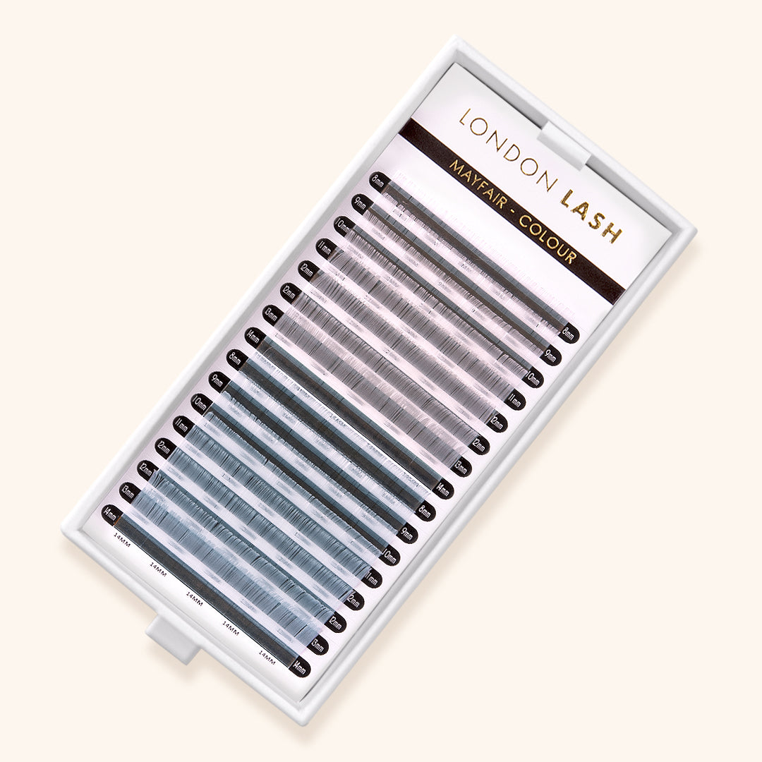 Silver / Light Blue Mayfair Coloured Lashes