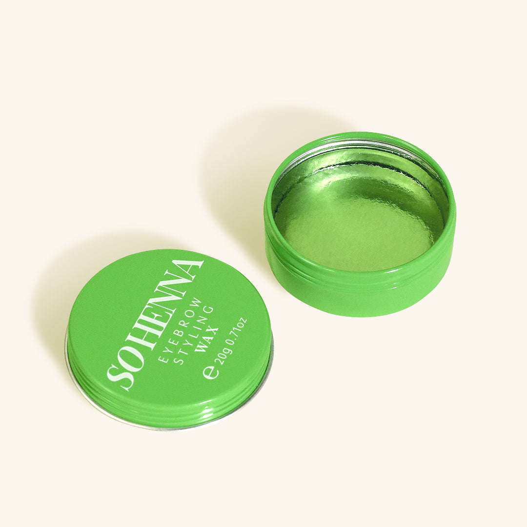 So Henna Brow Styling Wax in Green Tin Case